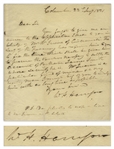 William Henry Harrison Autograph Letter Signed -- Harrison Used His Political Influence to Intervene on Behalf of a Friend Regarding a Surety Payment From the War of 1812